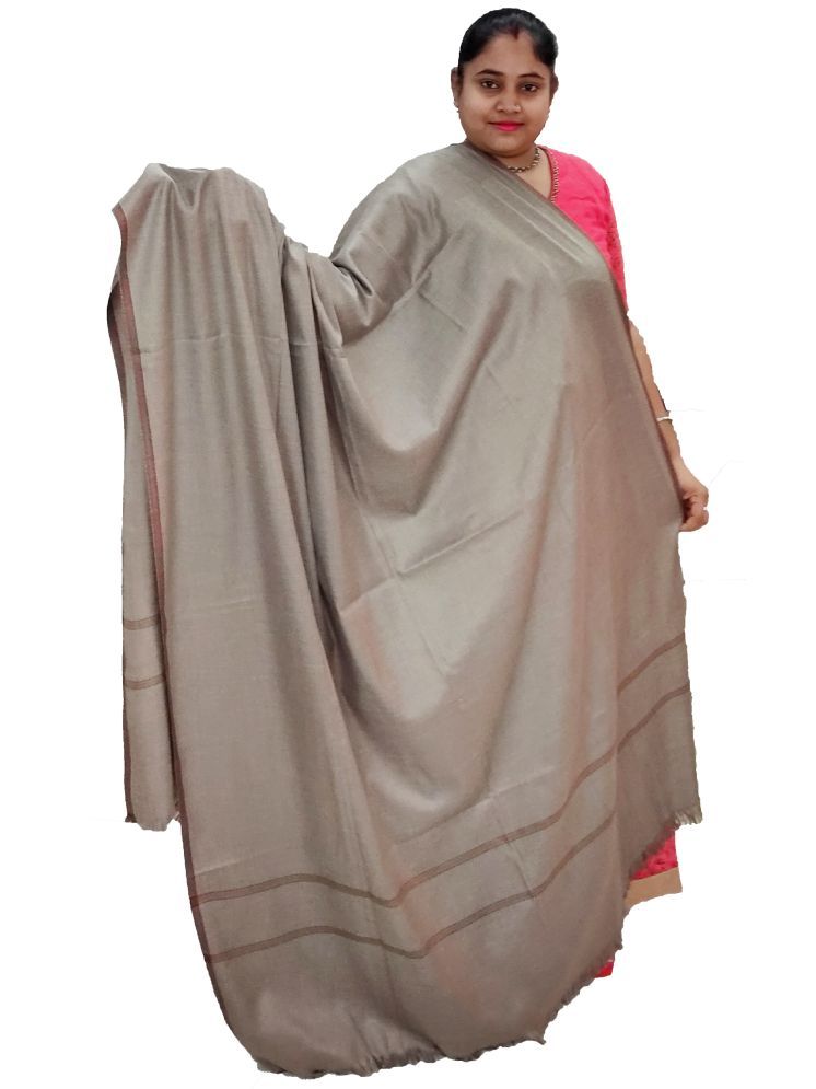     			Vrinde Grey Striped Shawl - ( Pack of 1 )