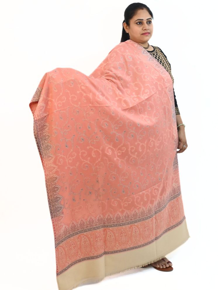     			Vrinde Pink Embroidered Shawl - ( Pack of 1 )