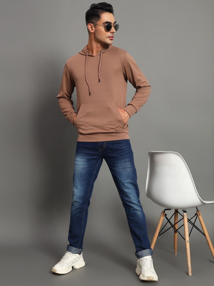     			Do & Be Fleece Hooded Men's Sweatshirt - Brown ( Pack of 1 )