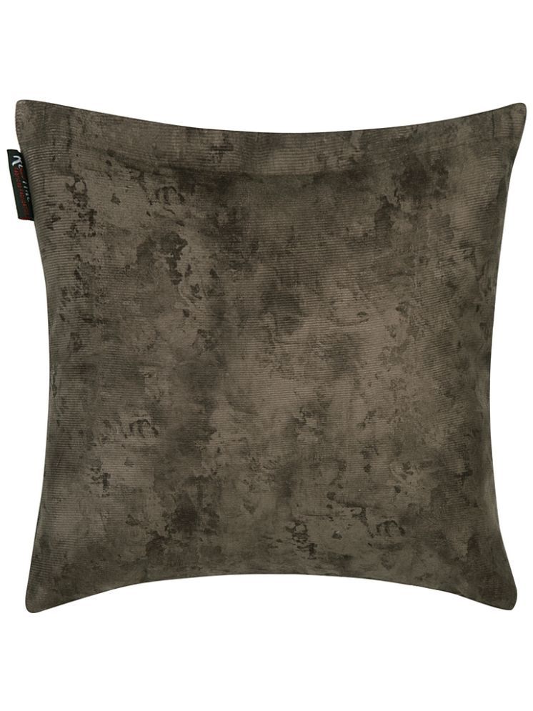     			Klotthe Set of 1 Cotton Abstract Square Cushion Cover (40X40)cm - Brown