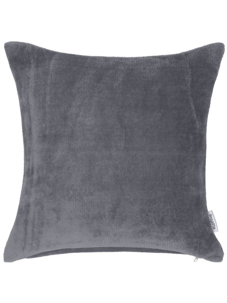     			Klotthe Set of 1 Woollen Solid Square Cushion Cover (40X40)cm - Gray