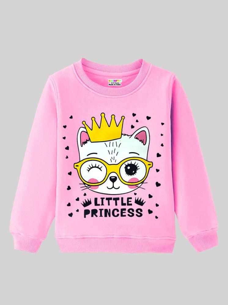     			Kuchipoo Pack of 1 Girls Cotton Blend Sweatshirt ( Pink )