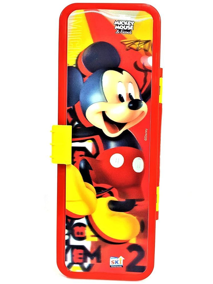     			Mannat 3D View MICKEY Printed Charater Double Layer Plastic Pencil Box with 1pcs Pencil,Eraser and Scale for Kids,Boys,Girls(MICKEY in 3D,Pack of 1,Multicolor)