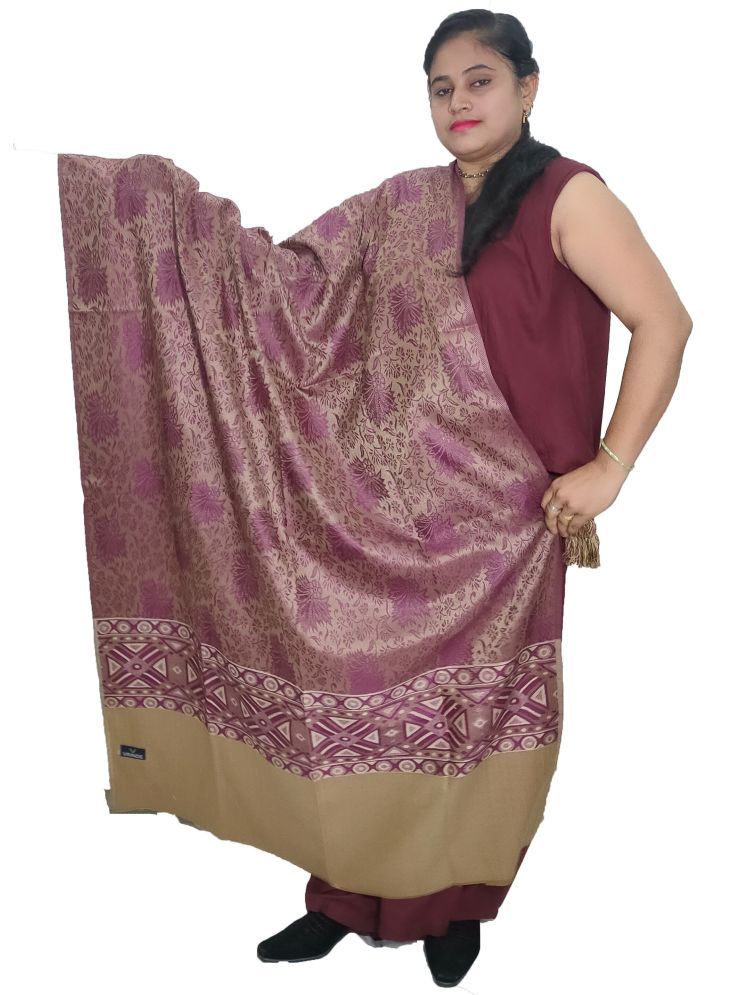     			Sprha Purple Printed Shawl - ( Pack of 1 )