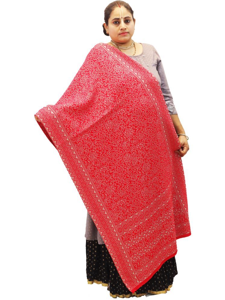     			Sprha Red Embellished Shawl - ( Pack of 1 )