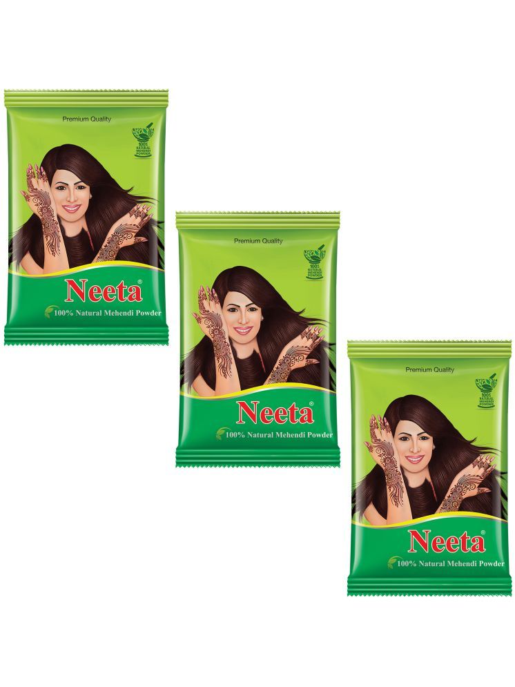     			Neeta 100% Natural Mehendi Powder Henna Mehandi Powder Ammonia Free Henna 100 g Pack of 3