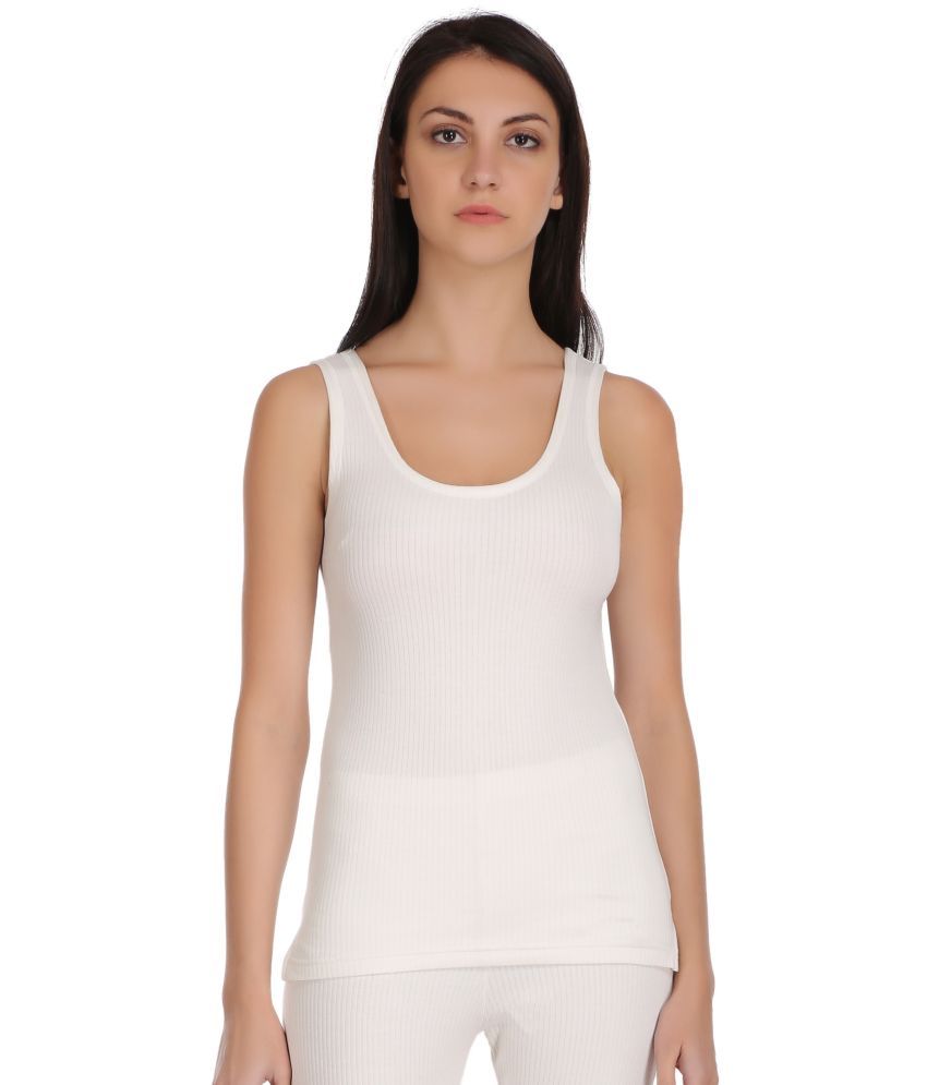     			Selfcare Cotton Blend Topwear - White Single