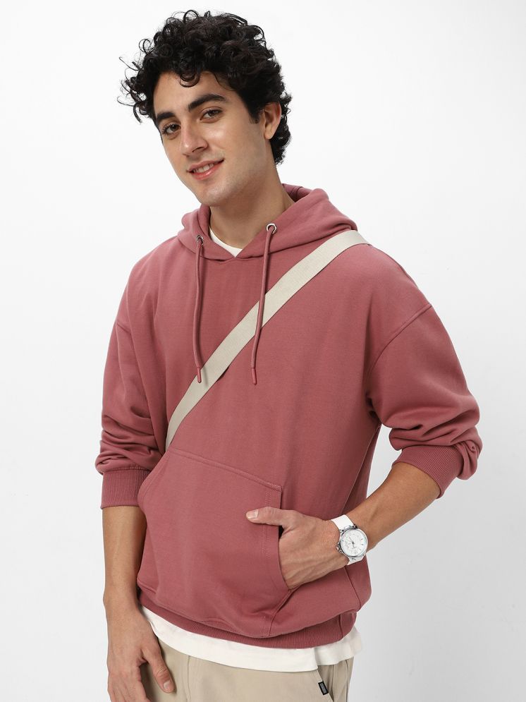     			Urbano Fashion Cotton Blend High Neck Men's Sweatshirt - Pink ( Pack of 1 )