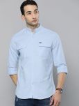 The Indian Garage Co. 100% Cotton Slim Fit Solids Full Sleeves Men's Casual Shirt - Blue ( Pack of 1 )