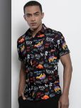 The Indian Garage Co Men Black Printed Casual Shirt