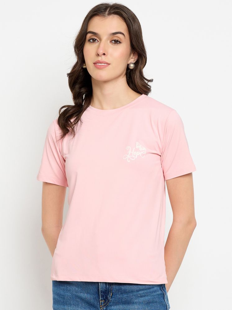     			Camey Pack of 1 Cotton Blend Women's T-Shirt ( Pink )