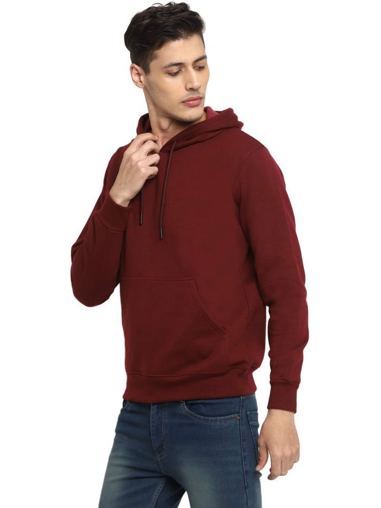     			Comio Cotton Blend Hooded Men's Sweatshirt - Maroon ( Pack of 1 )