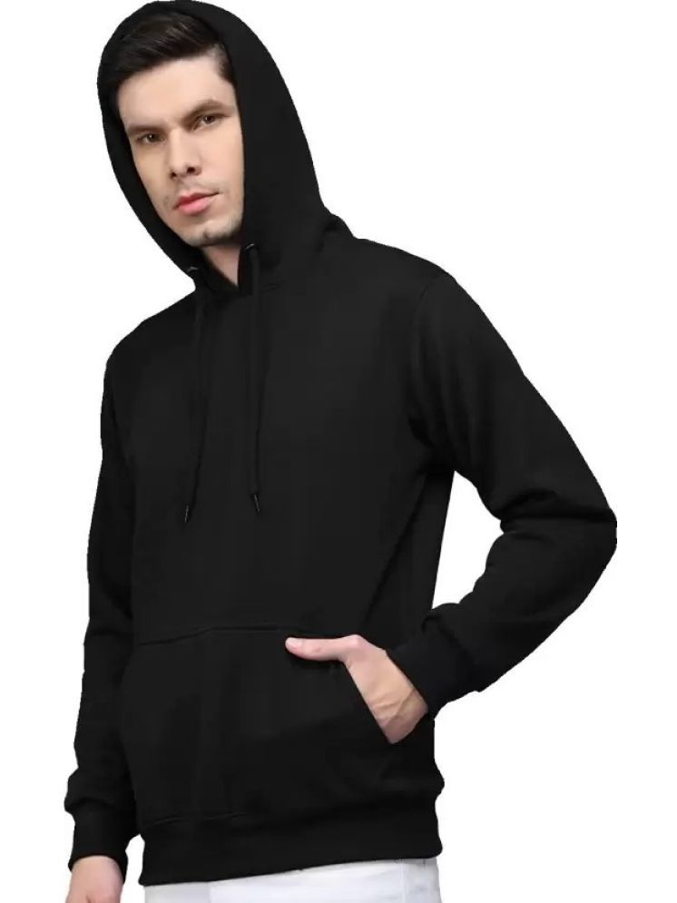     			Comio Cotton Blend Hooded Men's Sweatshirt - Black ( Pack of 1 )