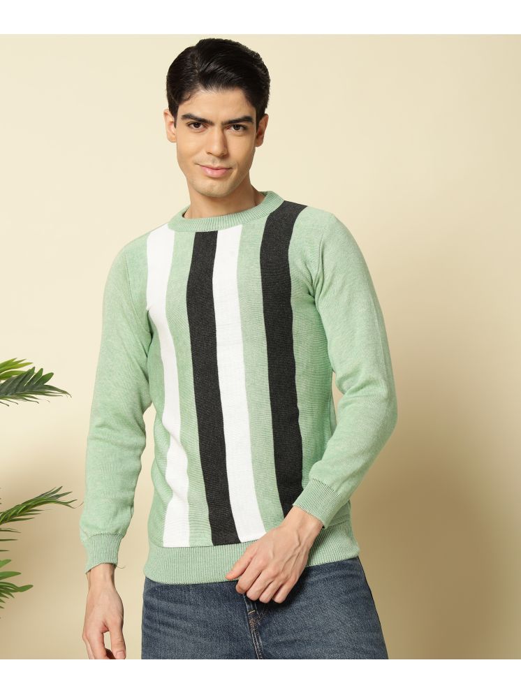     			HELL BOUND Woollen Round Neck Men's Full Sleeves Pullover Sweater - Mint Green ( Pack of 1 )