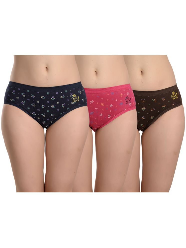     			JIL X Pack of 3 Cotton Hipster For Women ( Multicolor )