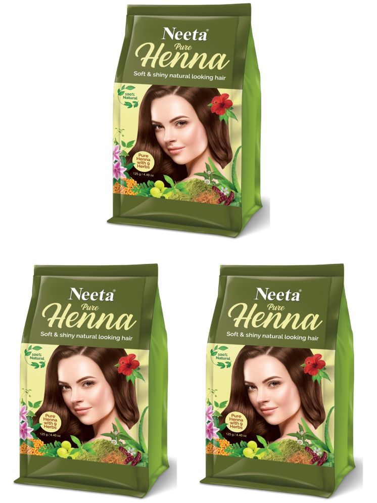     			Neeta Pure Henna Powder  with 9 Natural Herbs Ammonia Free Henna 125 g Pack of 3