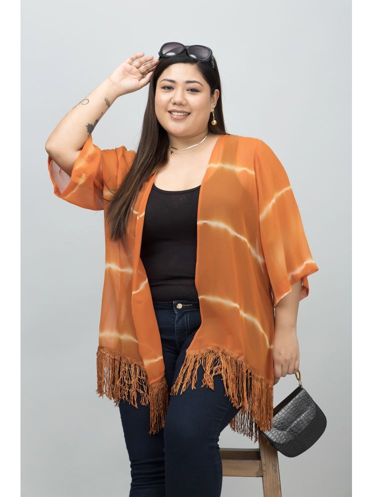     			Purys Georgette Plus Size Women's Rust Kimonos