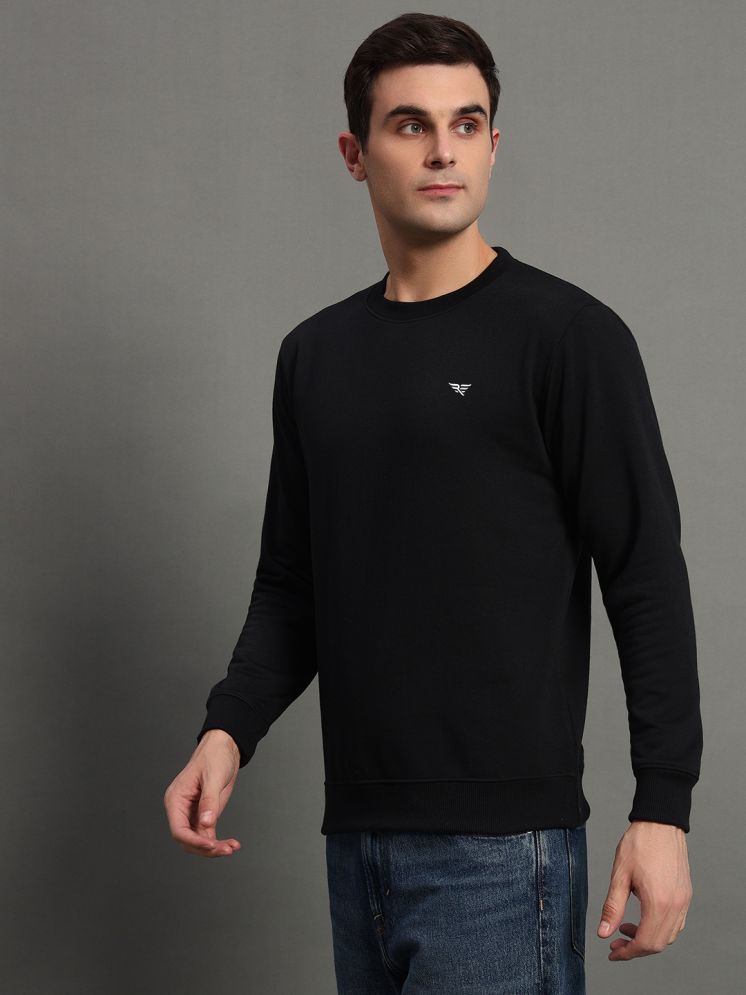     			Riss Cotton Blend Round Neck Men's Sweatshirt - Black ( Pack of 1 )