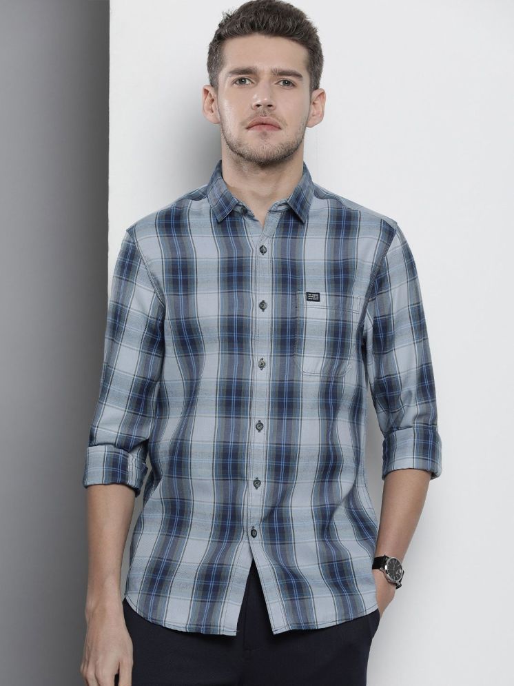     			The Indian Garage Co Men Slim Fit Opaque Checked Casual Shirt