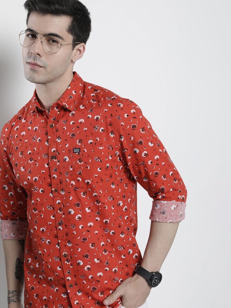     			The Indian Garage Co. 100% Cotton Regular Fit Printed Full Sleeves Men's Casual Shirt - Red ( Pack of 1 )