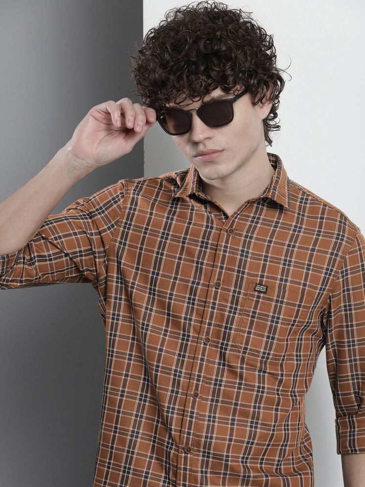     			The Indian Garage Co Men Tartan Checks Casual Shirt