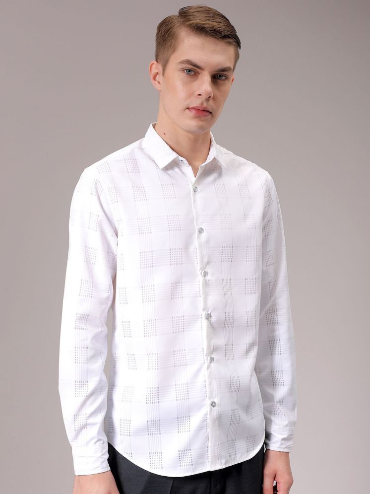     			The Indian Garage Co Men Spread Collar Checked Slim Fit Party Shirt