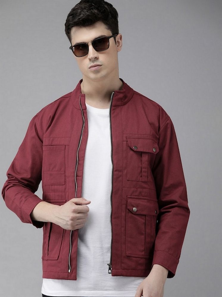     			VOXATI Denim Men's Denim Jacket - Maroon ( Pack of 1 )