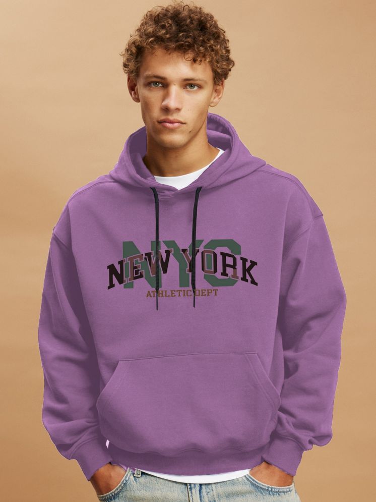     			clafoutis Fleece Hooded Men's Sweatshirt - Lavender ( Pack of 1 )