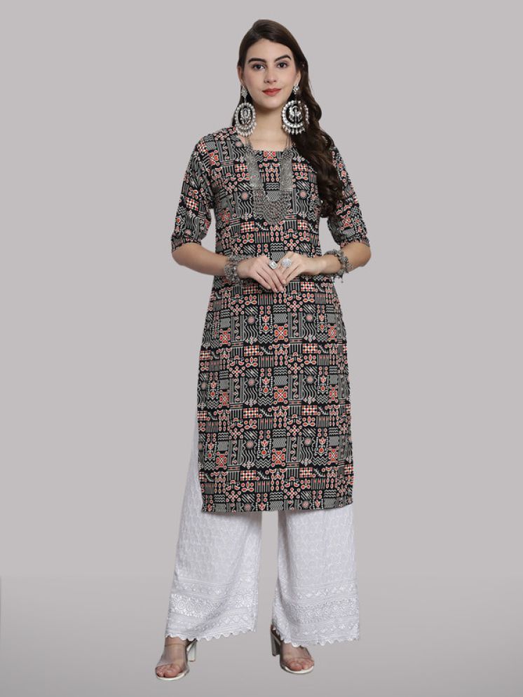     			1 Stop Fashion Pack of 1 Crepe Printed Nayra Women's Kurti - ( Orange )