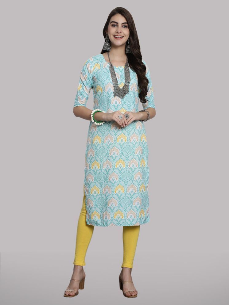     			1 Stop Fashion Pack of 1 Crepe Printed Nayra Women's Kurti - ( Mint Green )