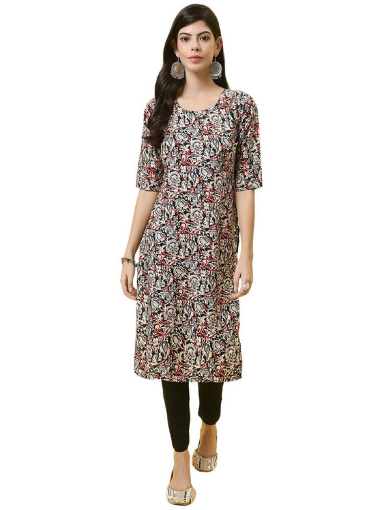     			1 Stop Fashion Pack of 1 Crepe Printed Straight Women's Kurti - ( Grey )