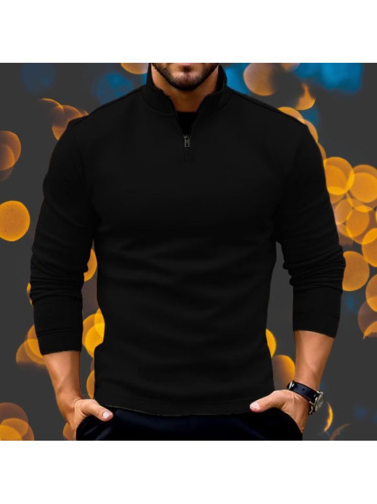     			Lecowar Fleece High Neck Men's Sweatshirt - Black ( Pack of 1 )