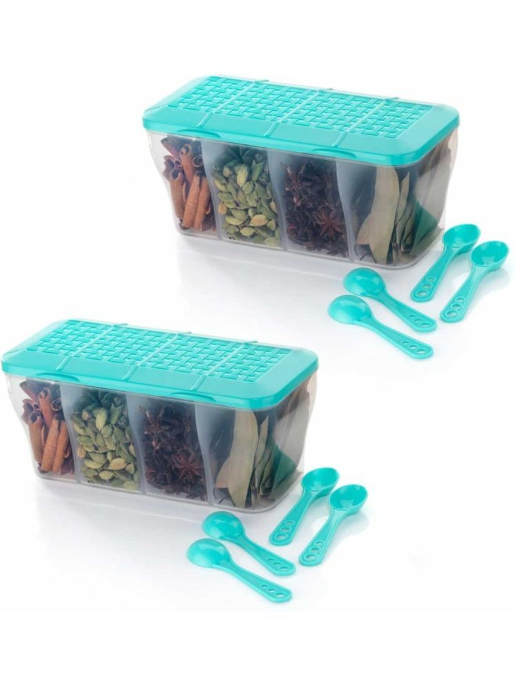     			Metrolife Kitchen Organizer Plastic Green Spice Container ( Set of 2 )