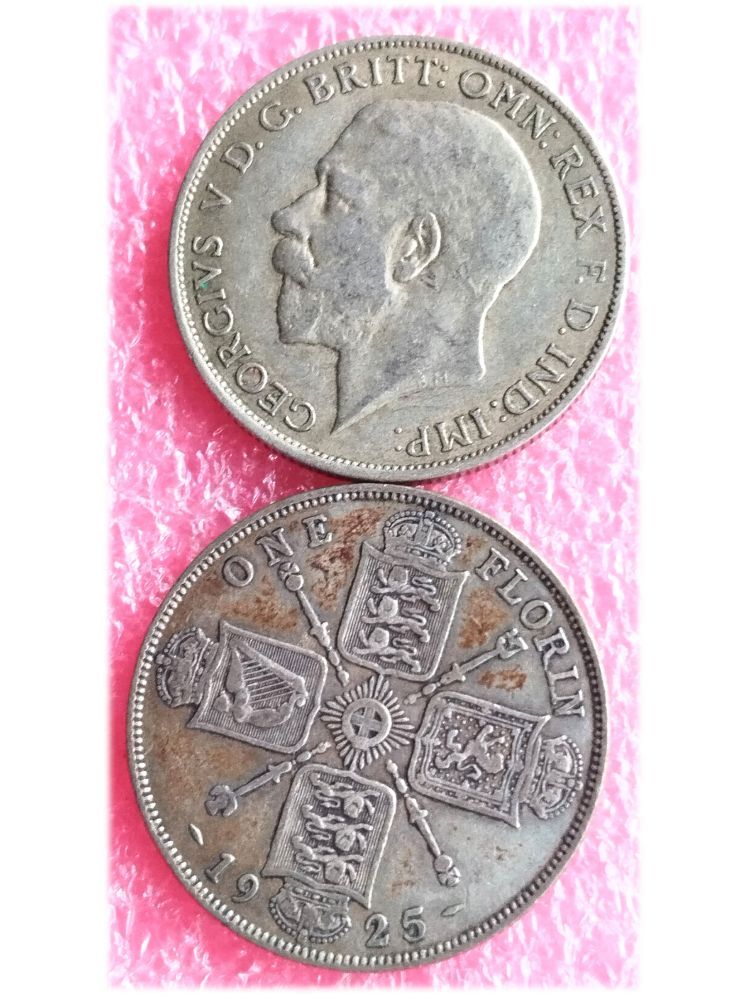     			UNITED KINGDOM UK GREAT BRITAIN  1 Florin - George V (2nd issue) 1920-1926 Coin Silver (.500) • 11.31 g • ⌀ 28.50 mm