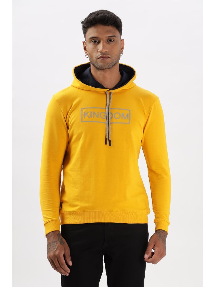     			COLOR HUNT Cotton Blend Hooded Men's Sweatshirt - Yellow ( Pack of 1 )