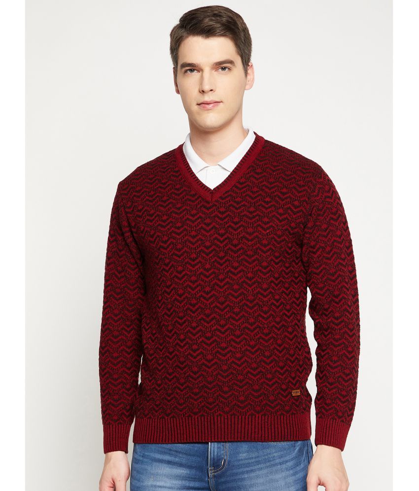     			Duke - Red Acrylic Men's Pullover Sweater ( Pack of 1 )