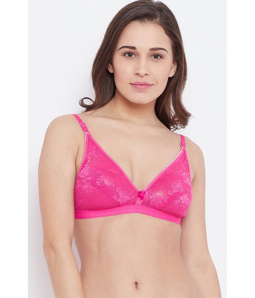     			N-Gal Nylon Non Padded Women's Shaping Bra ( Pink )