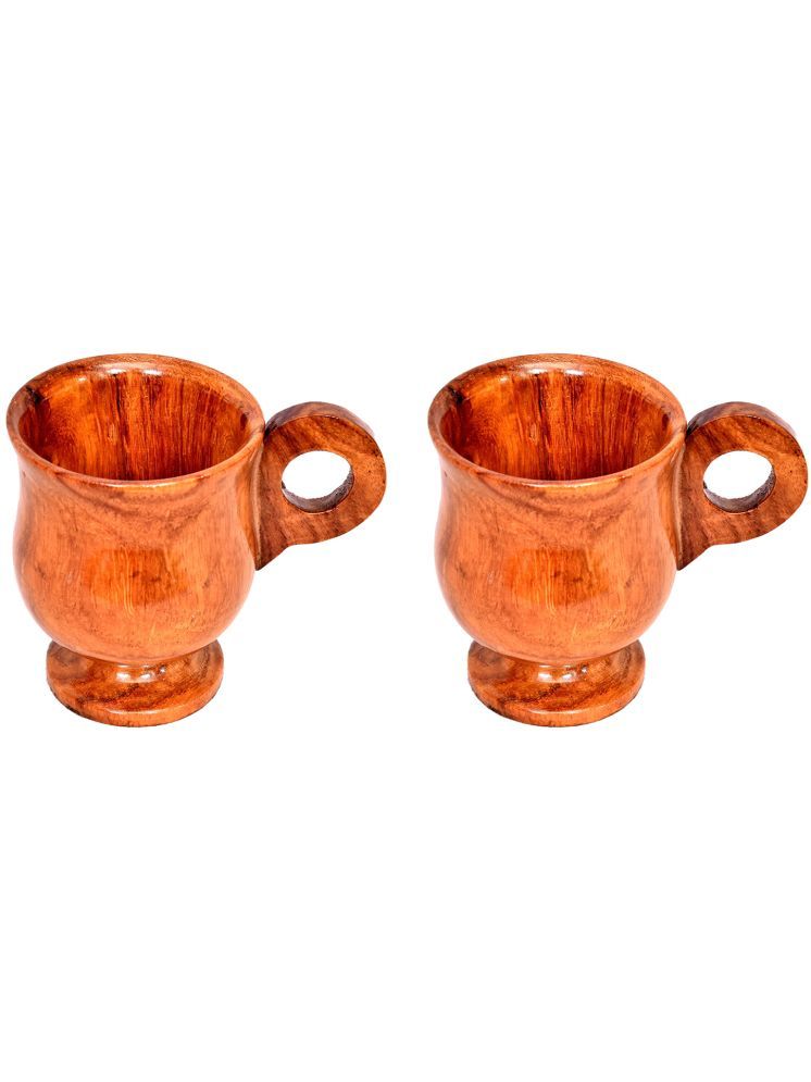     			ZIPPIWUD Wooden Cup Solid Wooden Tea Cup 150 ml ( Pack of 2 )