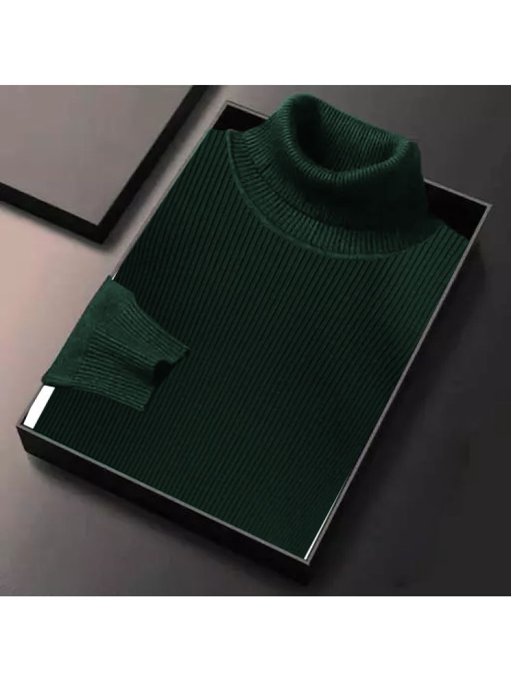     			nikline Woollen High Neck Men's Sweatshirt - Green ( Pack of 1 )