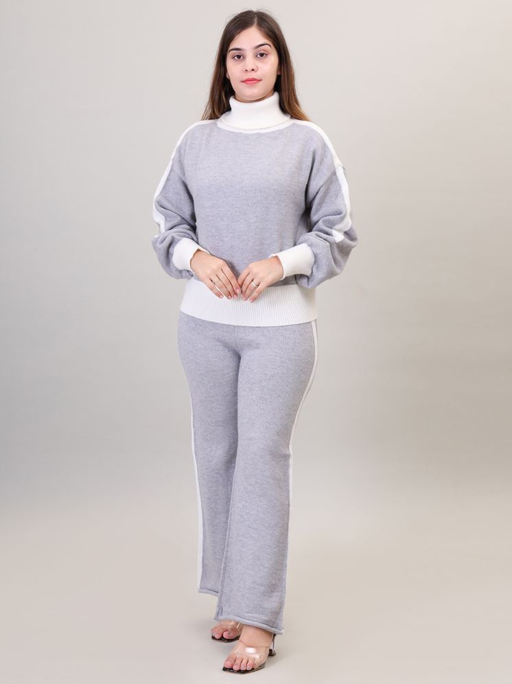     			Camey Grey Colorblock Pant Top Set