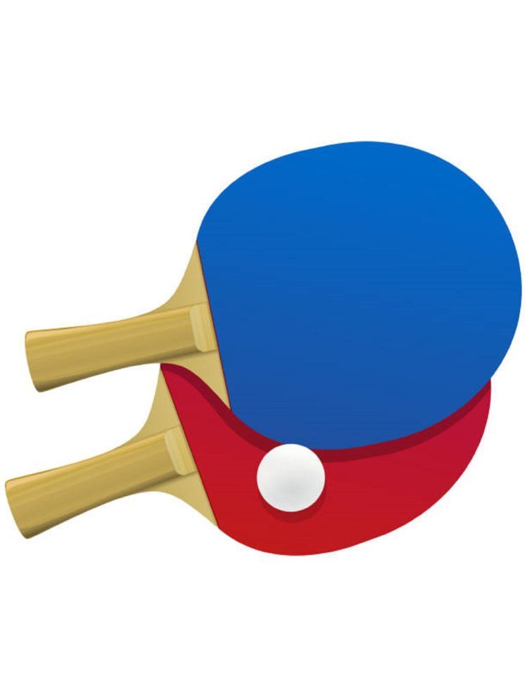     			Table Tennis Rackets Rubber | Light Weight |Comfortable Grip |Wooden Material (Pack of 2 Bats and 1 Balls)