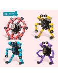 NHR 4 Pack  Spinner Fingertip Toys for Kids Transform Robot Stress Relief Toys Pocket Toys Boys and Girls Gift Birthday Party Games (4 PCS in 1)