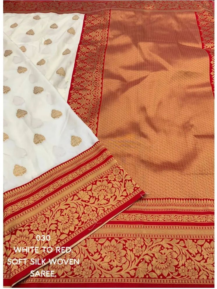     			A TO Z CART Jacquard Woven Saree With Blouse Piece - Red ( Pack of 1 )