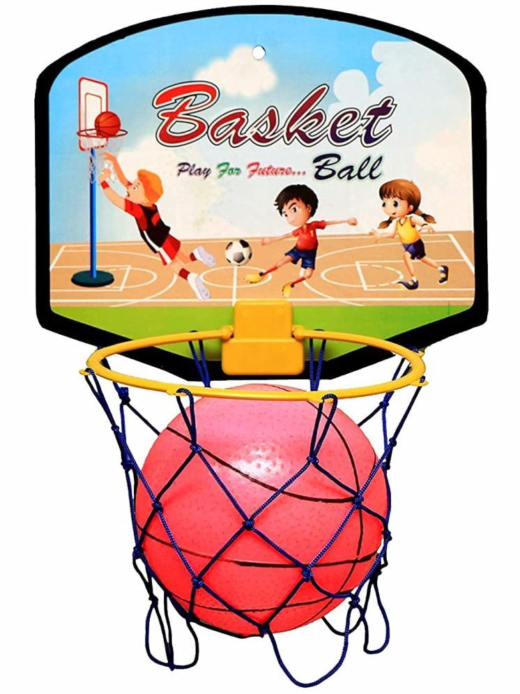     			Basketball Portable Set for Kids with Hanging Board Ball net Outdoor and Indoor Game Good Pastime Gift Set