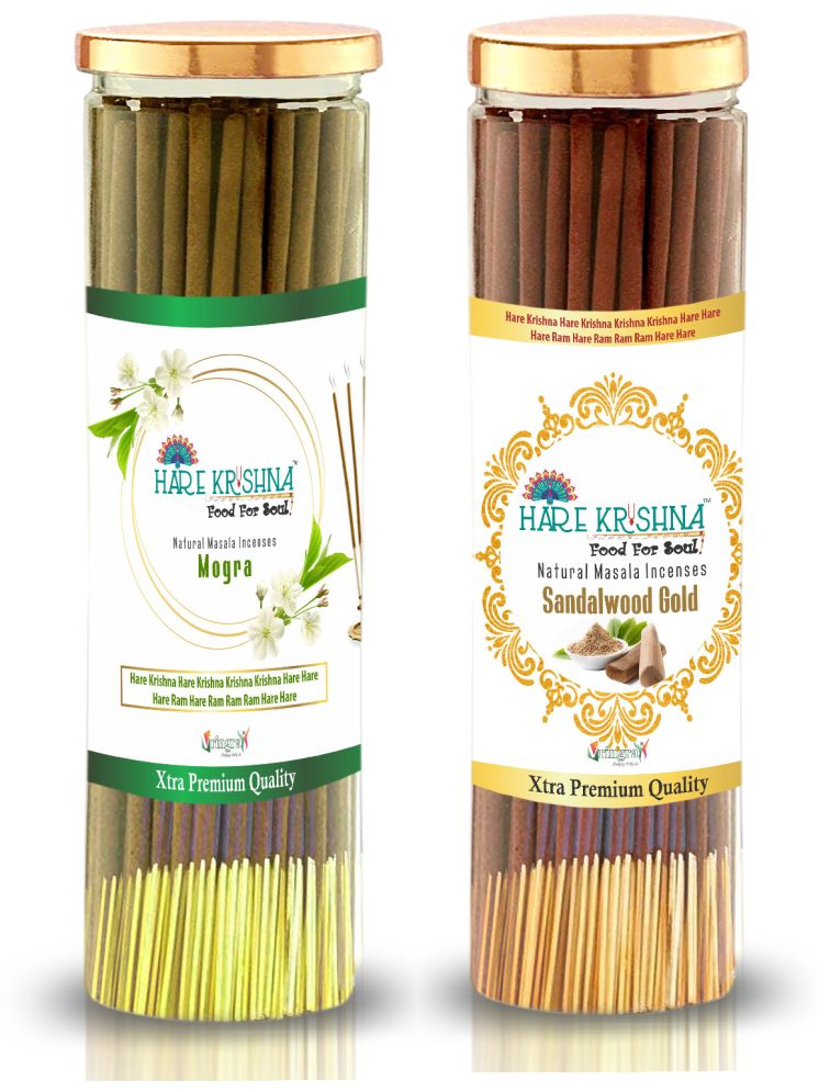     			Hare Krishna Food For Soul Incense Stick Chandan,Mogra 200 gm ( Pack of 1 )