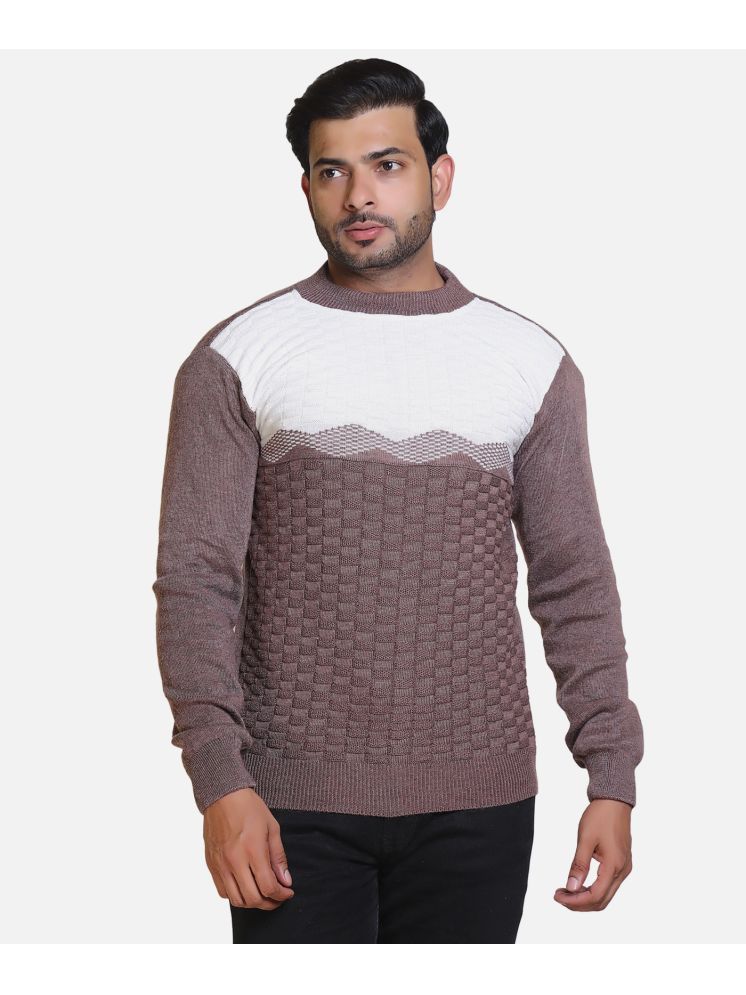     			HeteShe Cotton Round Neck Men's Full Sleeves Pullover Sweater - Dark Grey ( Pack of 1 )