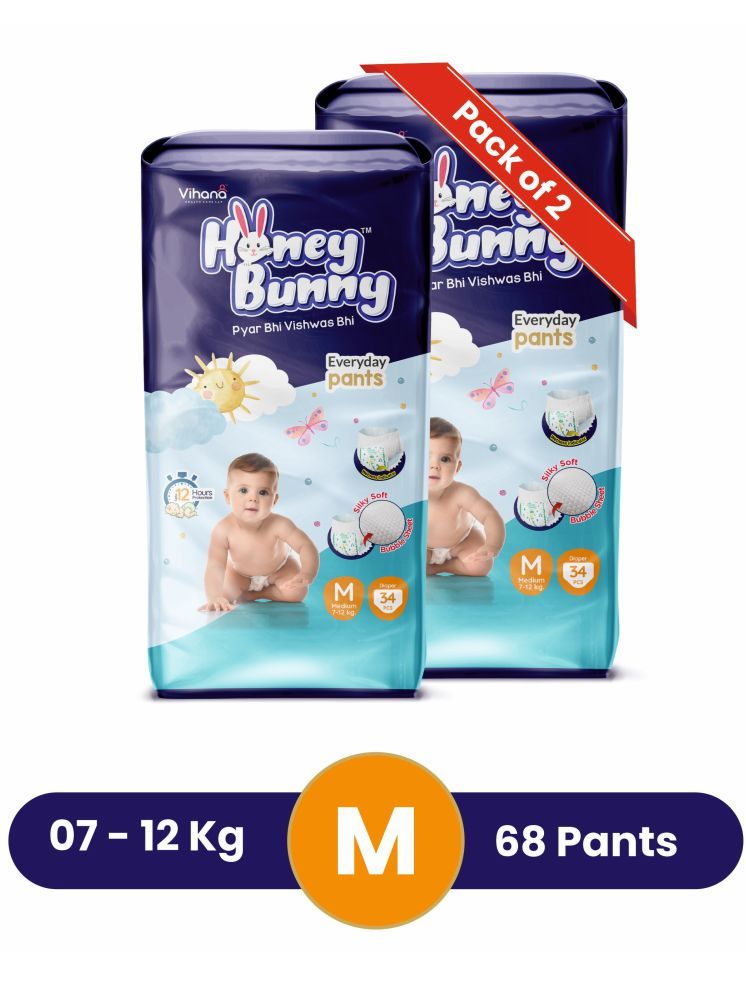     			Honey Bunny M Diaper Pants ( Pack of 2 )