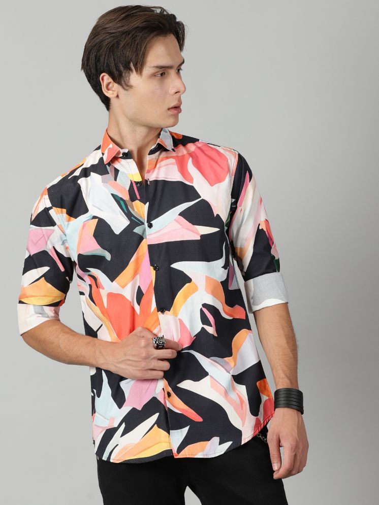     			Vaani Creation 100% Cotton Regular Fit Printed Full Sleeves Men's Casual Shirt - Multicolor ( Pack of 1 )