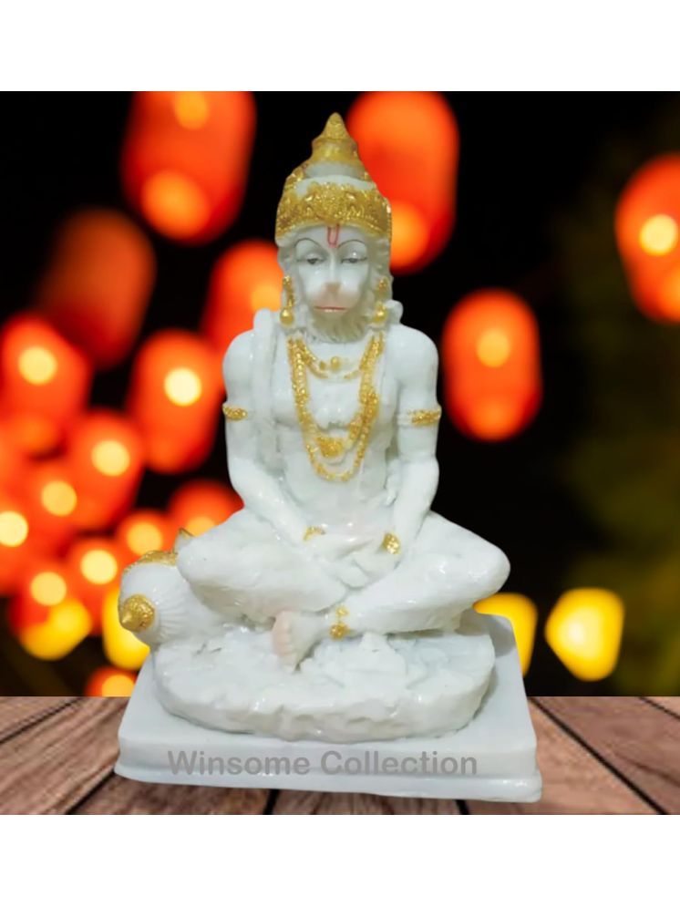     			WINSOME COLLECTION Marble Lord Hanuman Idol ( 10 cm )