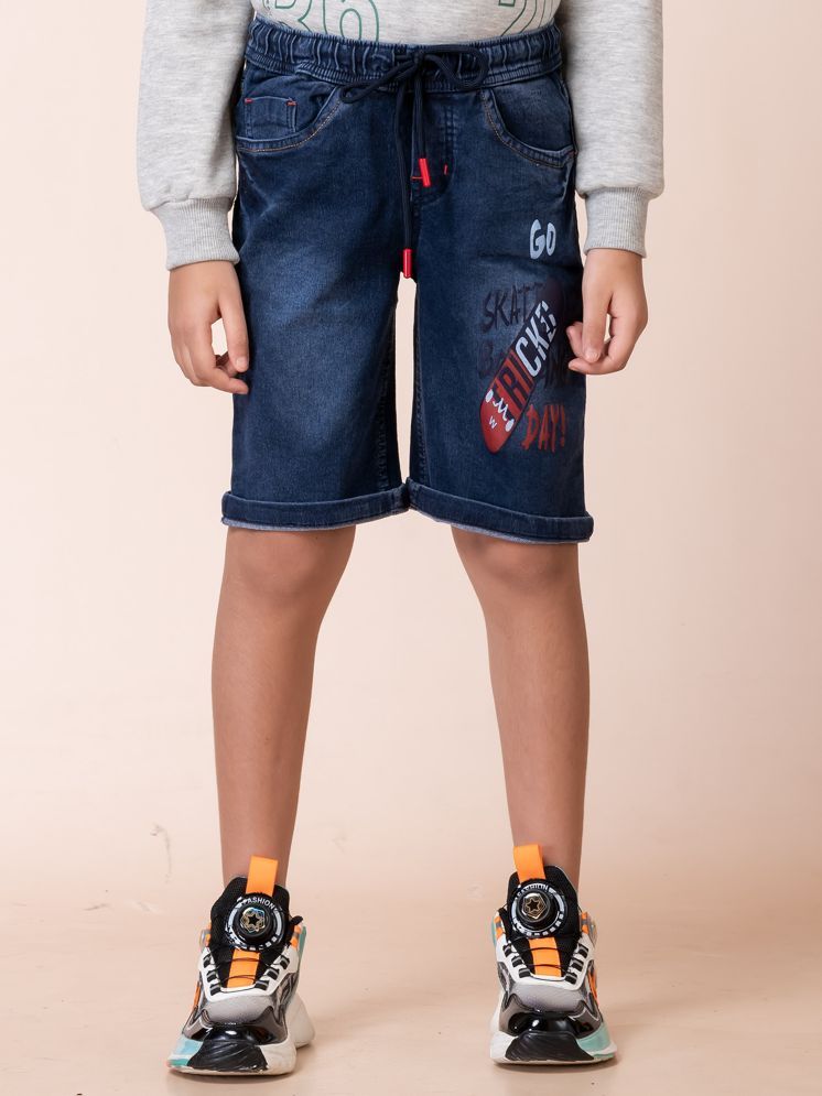     			Aflash - Dark Blue Cotton Boys Bermudas ( Pack of 1 )